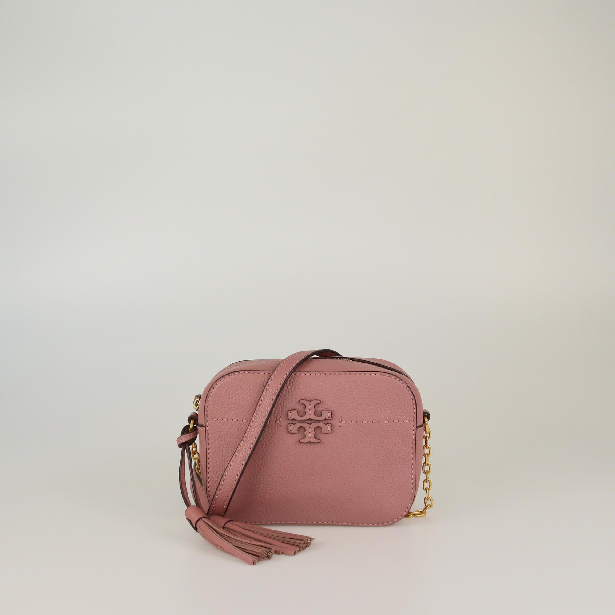Tory Burch Pink McGraw Camera Crossbody Bag Womens Tory Burch 