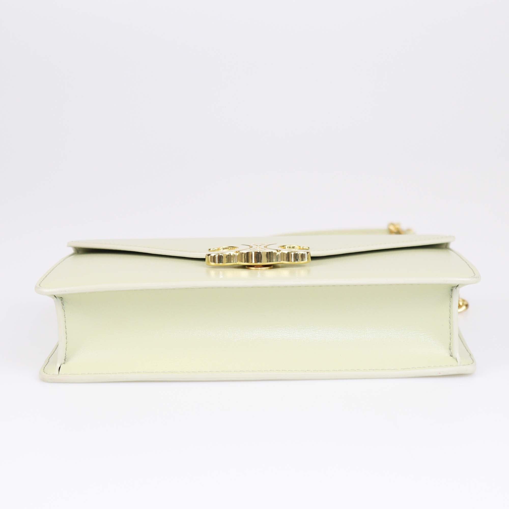 Celine Green Clay Margo Wallet on Chain Womens Celine 