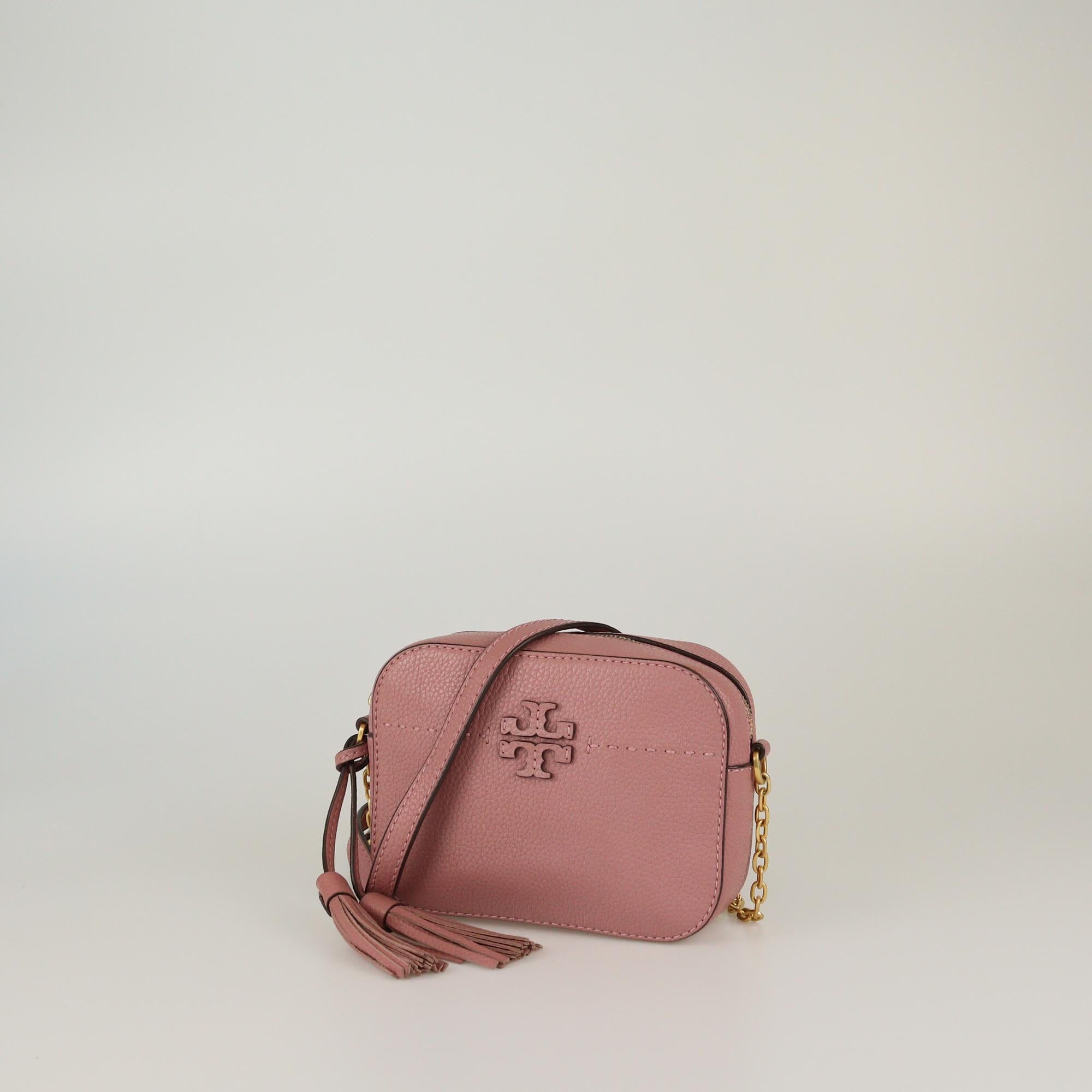 Tory Burch Pink McGraw Camera Crossbody Bag Womens Tory Burch 