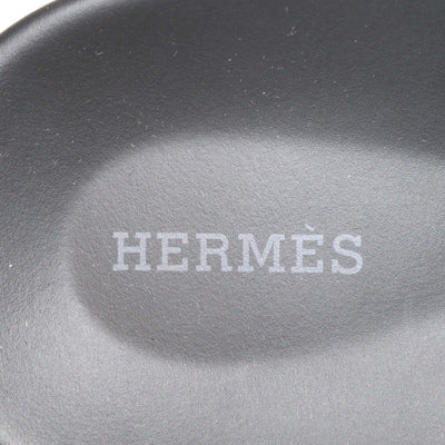 Hermes Black Leather Chypre Sandals