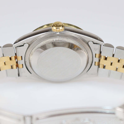 Rolex 18K Yellow Gold Stainless Steel Champagne Dial Diamond Datejust 36 mm Watch