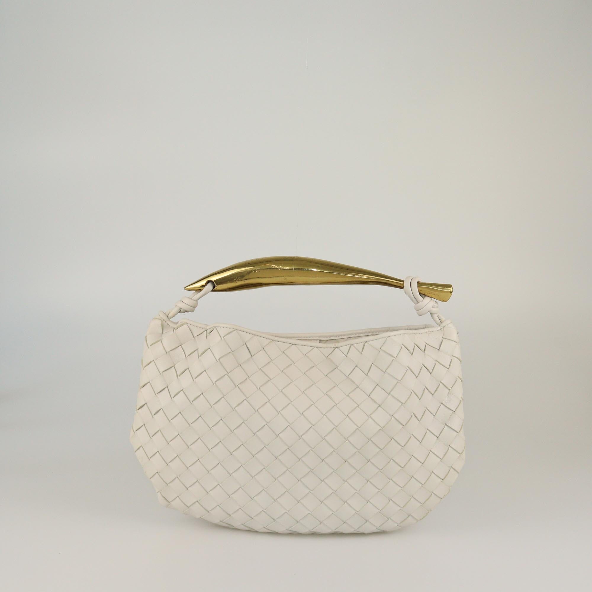 Bottega Veneta White Intrecciato Classic Sardine Hobo Womens Bottega Veneta 