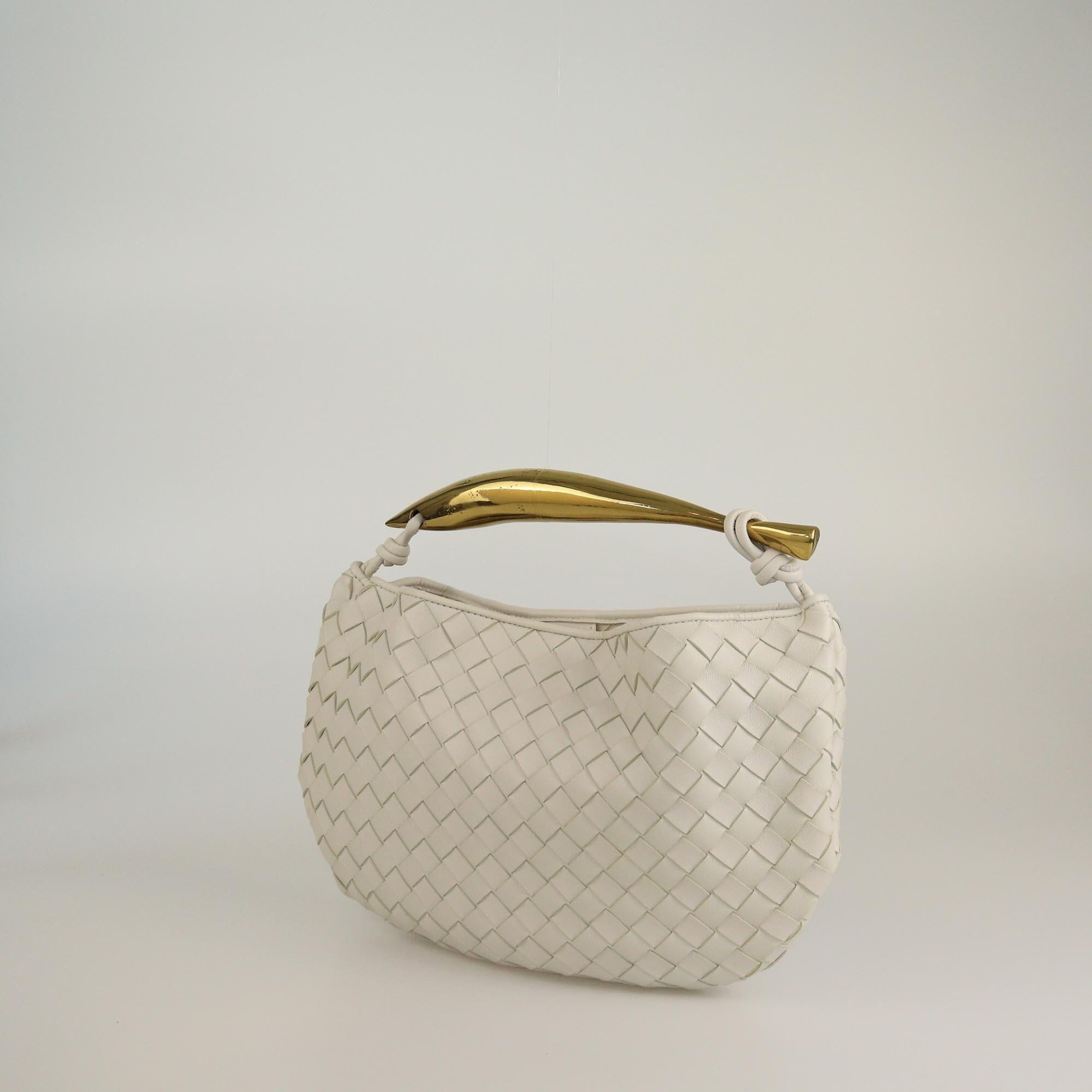 Bottega Veneta White Intrecciato Classic Sardine Hobo Womens Bottega Veneta 