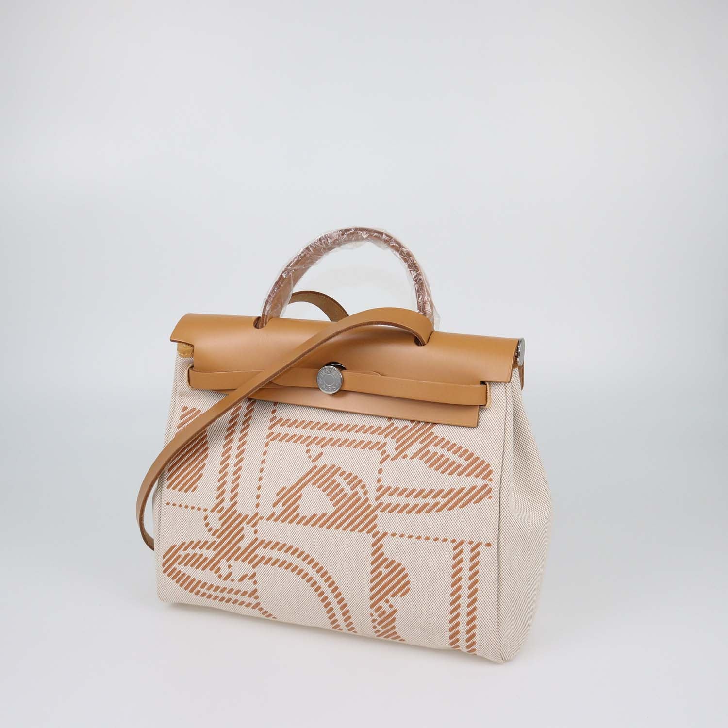 Hermes Beige/Naturel Canvas and Vache Leather Brides de Gala Herbag Zip 31 Bag