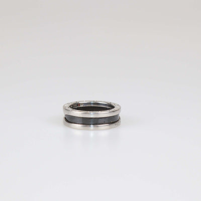 Bvlgari Sterling Silver Ceramic B.Zero1 Save The Children Band Ring Size 54