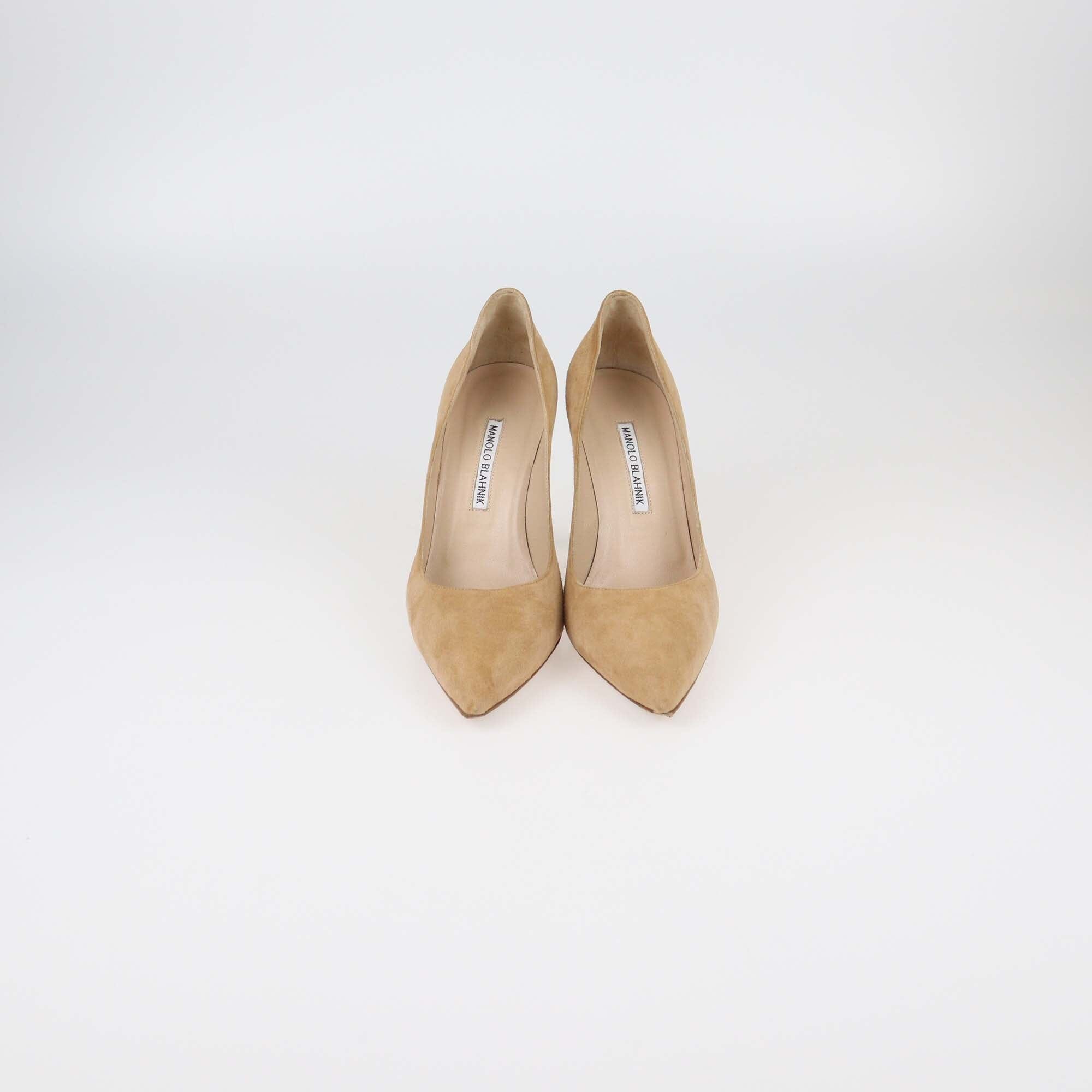 Manolo Blahnik Brown Pointed Toe Pumps Womens Manolo Blahnik 