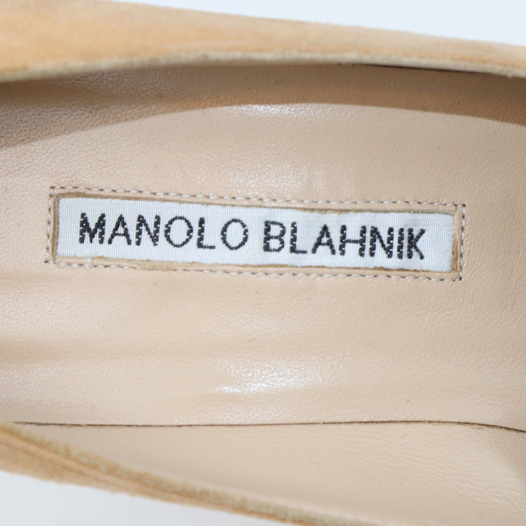 Manolo Blahnik Brown Pointed Toe Pumps Womens Manolo Blahnik 