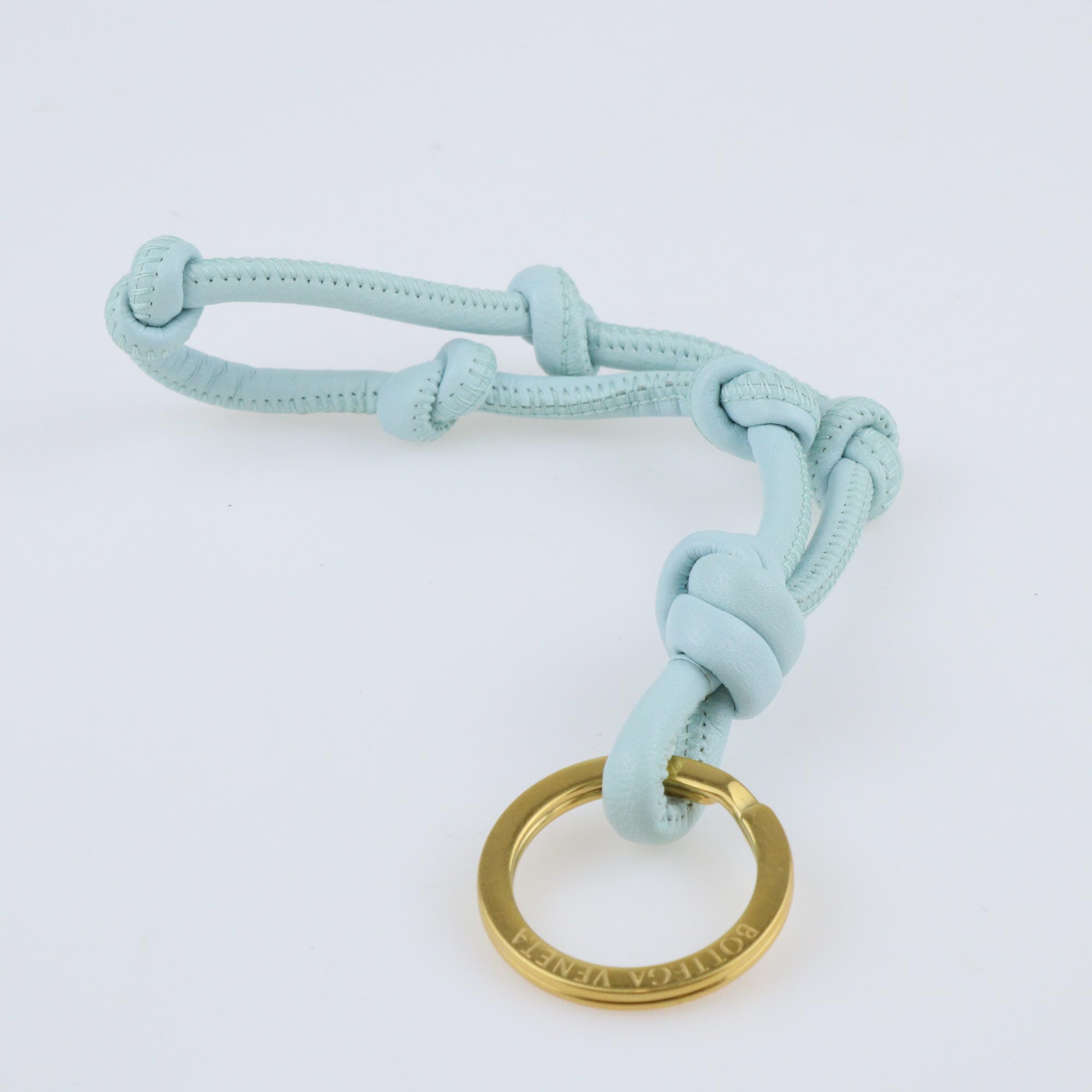 Light Blue Knot Key Ring Key Chain Bottega Veneta 