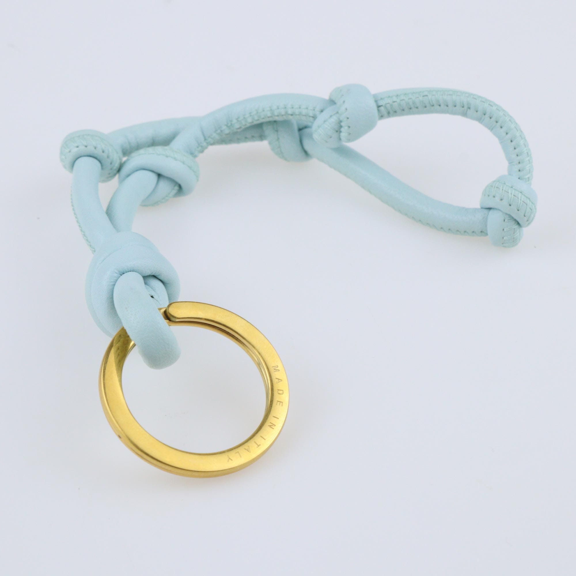 Light Blue Knot Key Ring Key Chain Bottega Veneta 