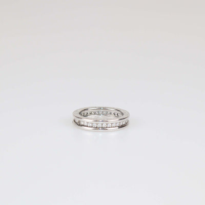 Bvlgari 18K White Gold Diamond B.Zero1 One Band Ring Size 52