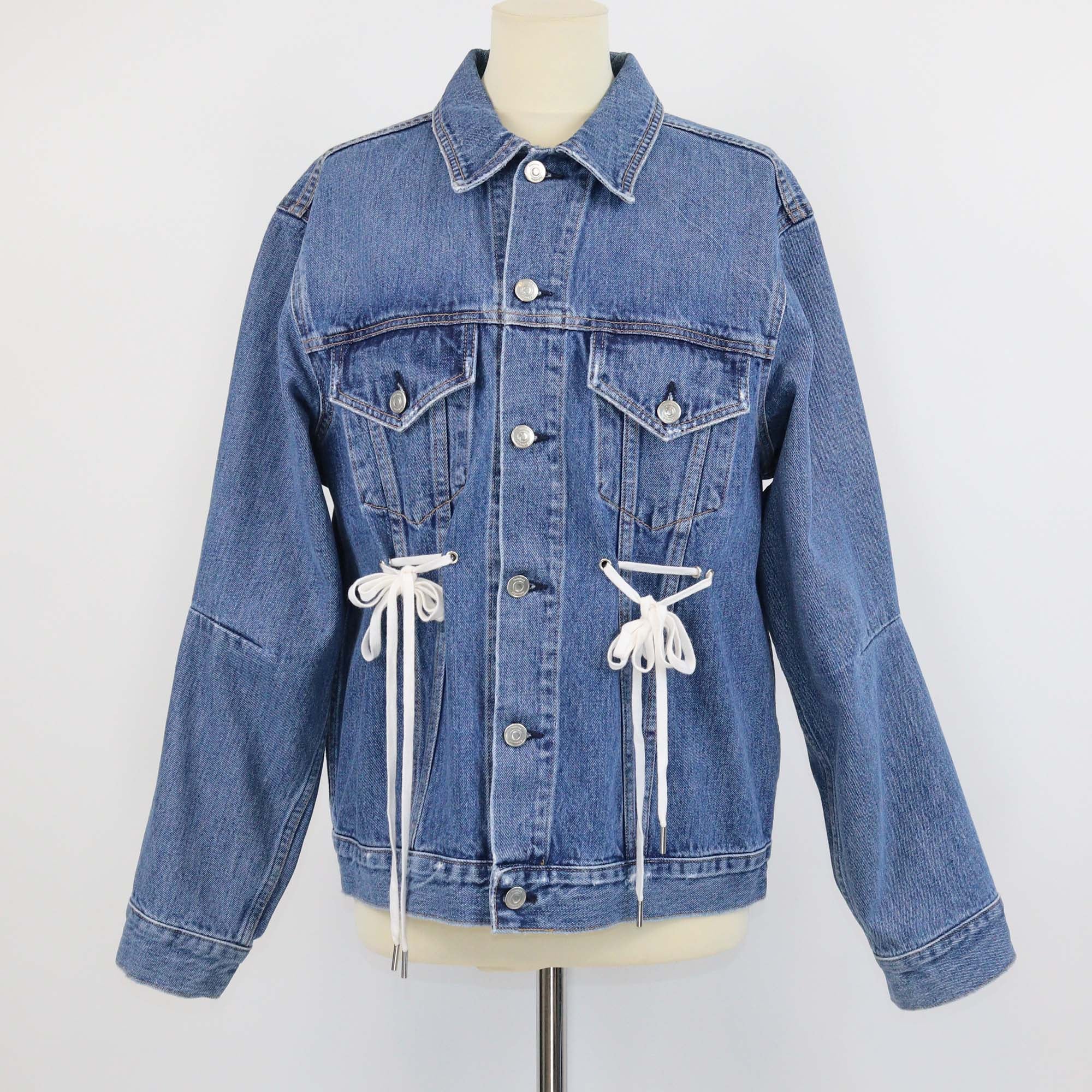 Proenza Schouler Blue Denim Drawstring PSWL Jacket