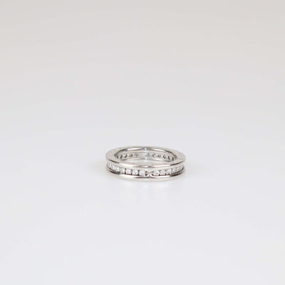 Bvlgari 18K White Gold Diamond B.Zero1 One Band Ring Size 52