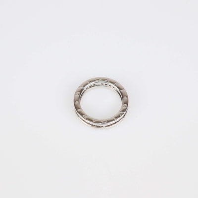 Bvlgari 18K White Gold Diamond B.Zero1 One Band Ring Size 52