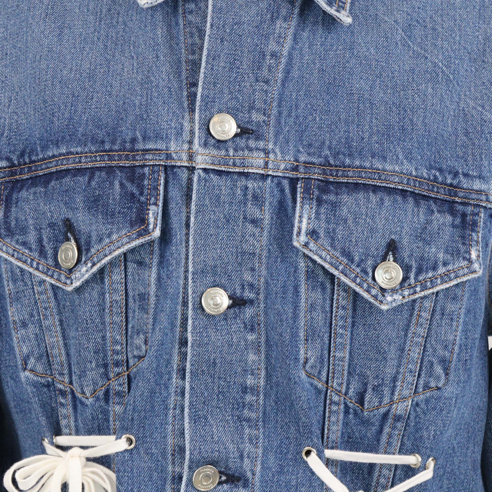 Proenza Schouler Blue Denim Drawstring PSWL Jacket