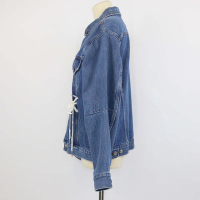 Proenza Schouler Blue Denim Drawstring PSWL Jacket