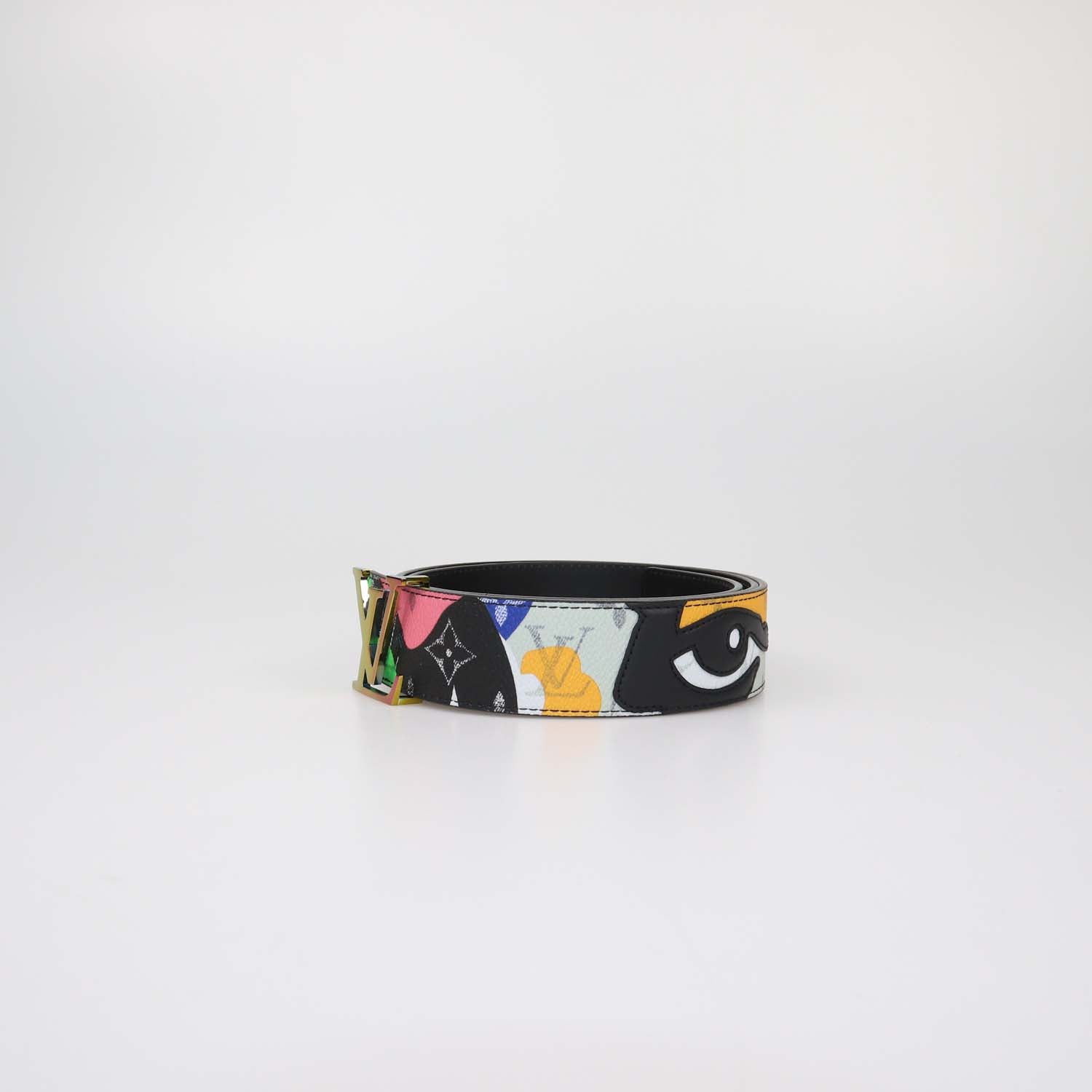 Louis Vuitton x Kid Multicolor Monogram Canvas Reversible Initiales Belt