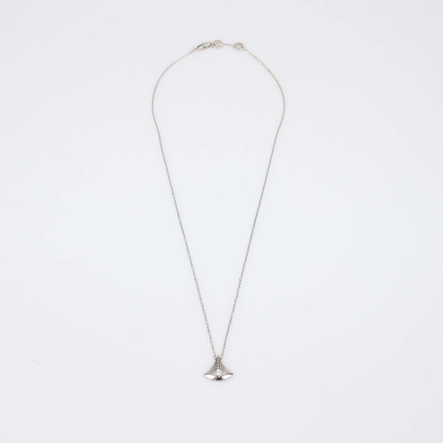 Bvlgari Diva's Dream 18K White Gold Diamond Pendant Necklace