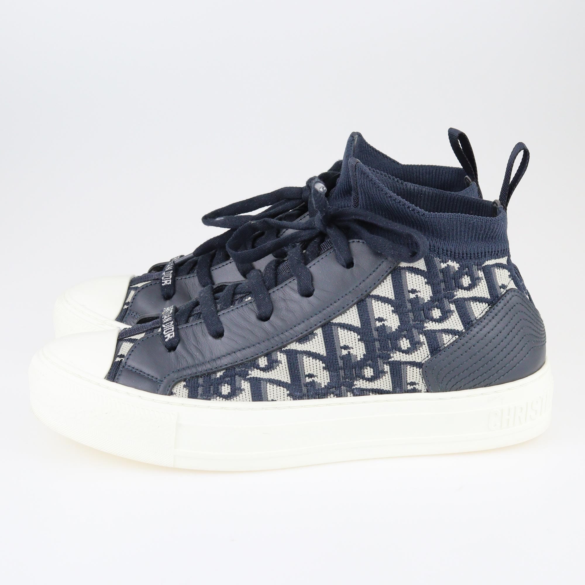 Blue & White Walk'n'Dior High Top Sneakers Sneakers Dior 
