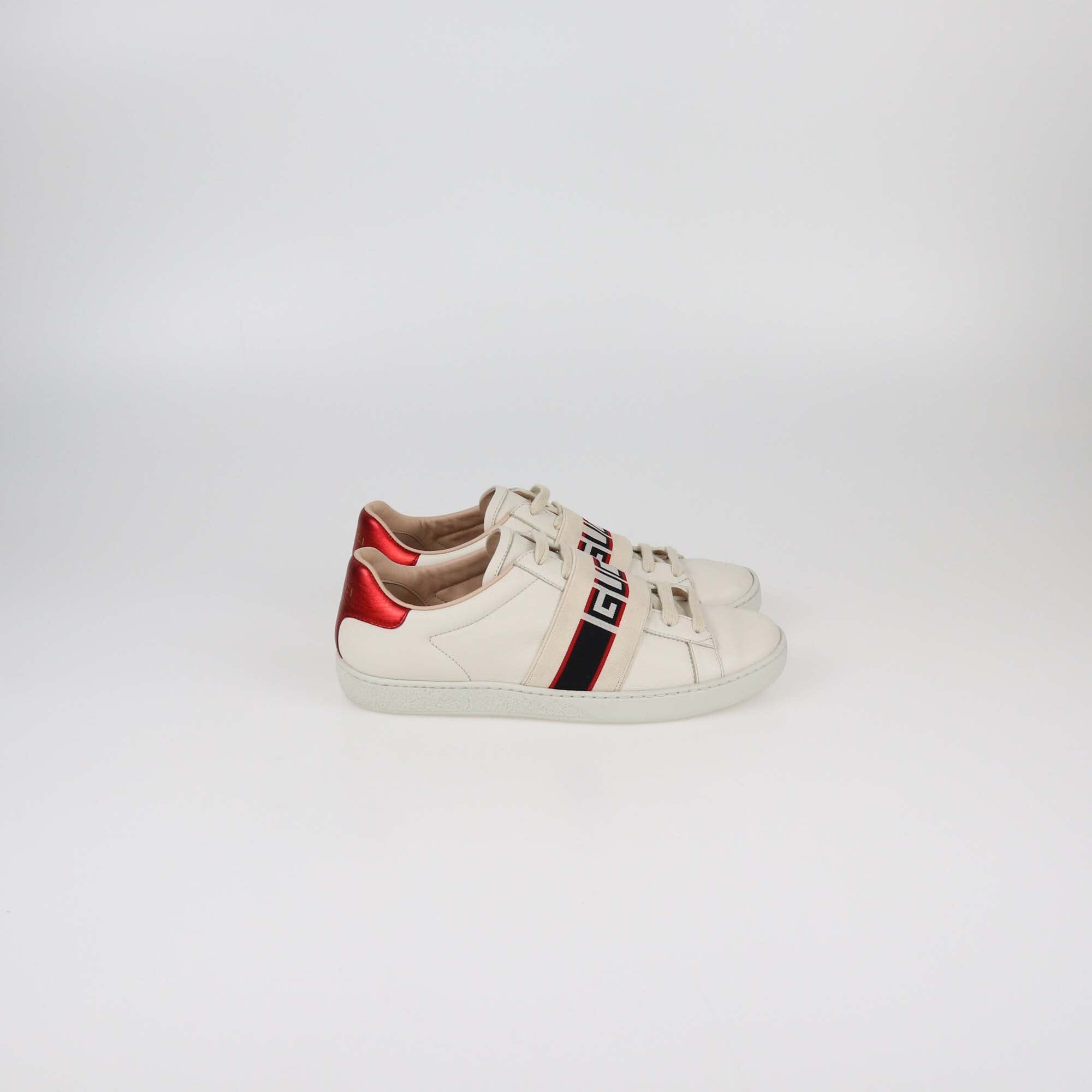 Gucci Striped Ivory Ace Sneaker Womens Gucci 