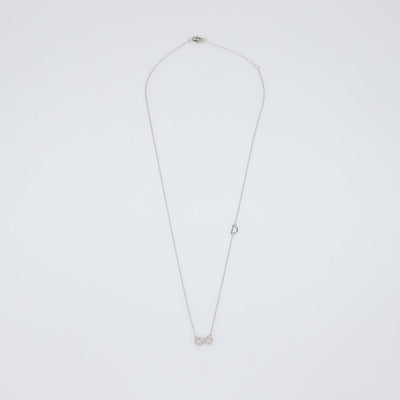 Damiani 18K White Gold Infinity Diamond Pendant Necklace
