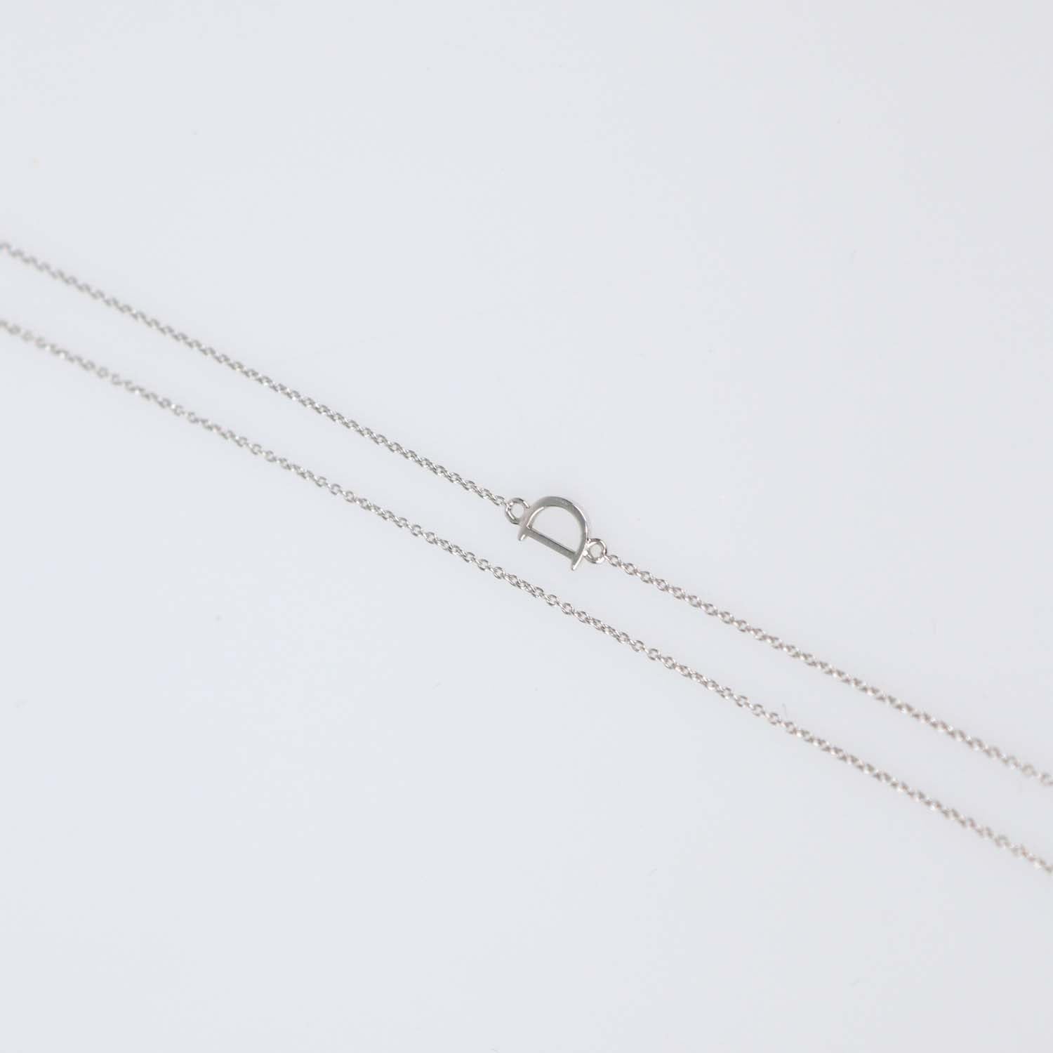 Damiani 18K White Gold Infinity Diamond Pendant Necklace