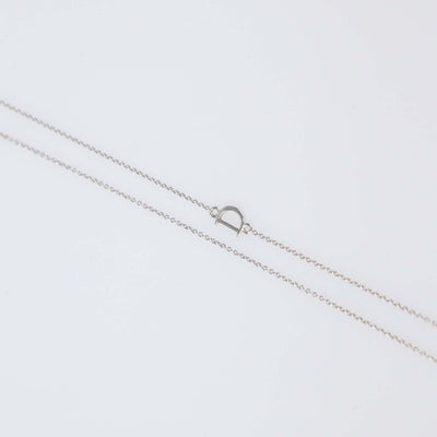 Damiani 18K White Gold Infinity Diamond Pendant Necklace