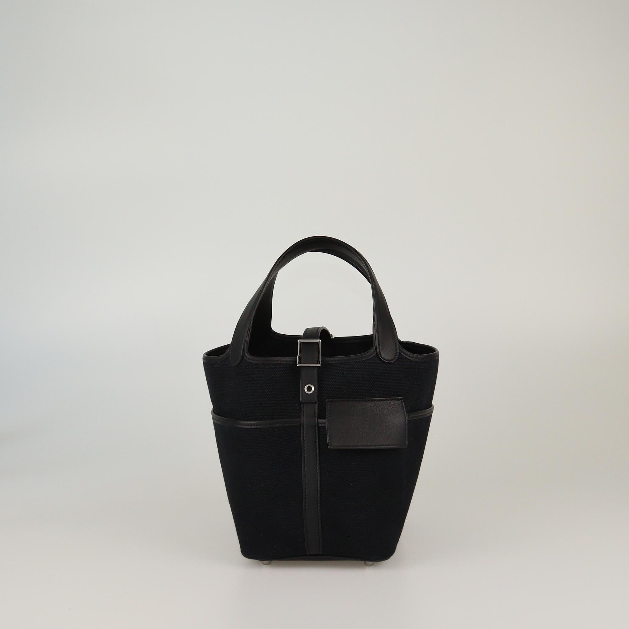 Hermes Black Picotin Lock 18 Pocket Bag Womens Hermes 