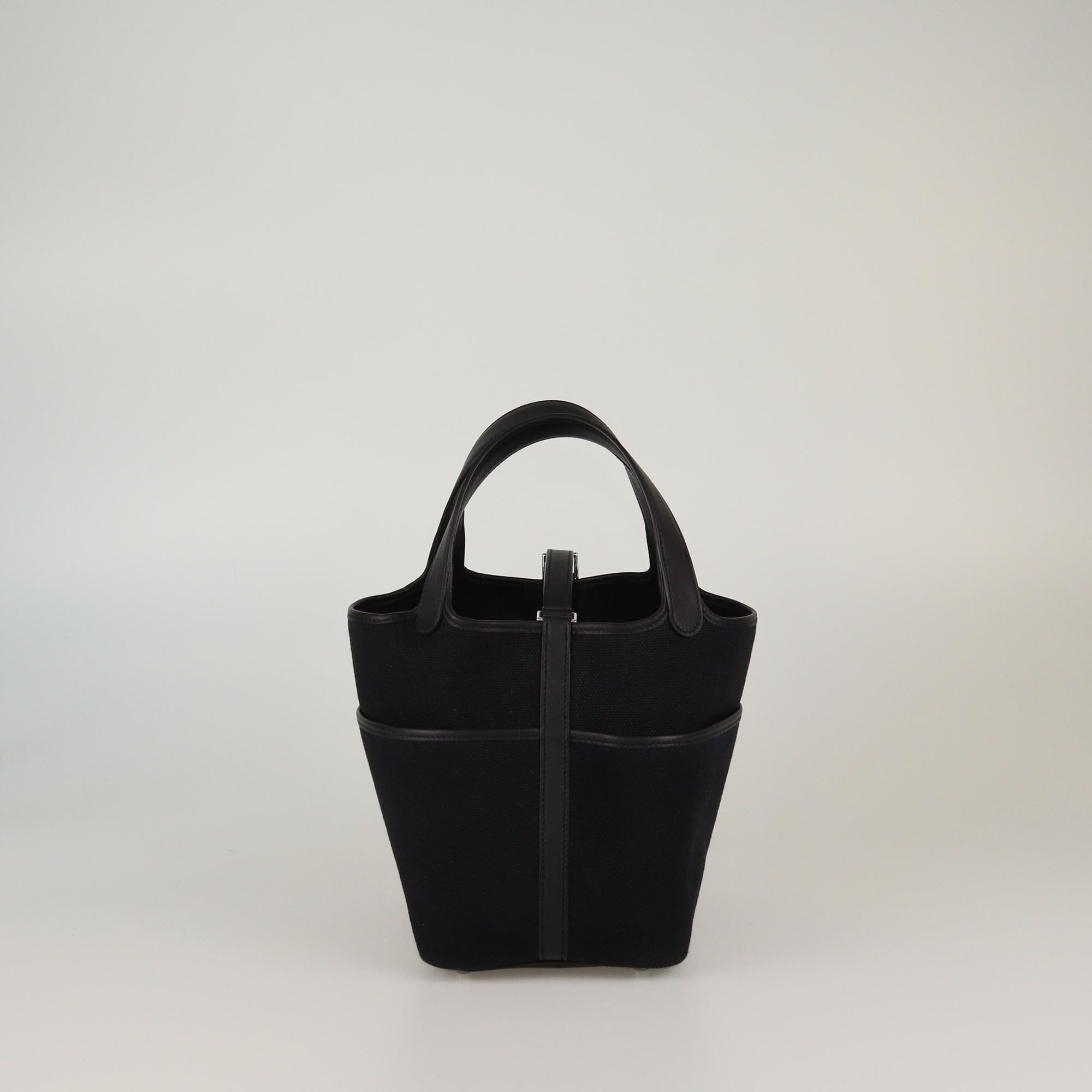 Hermes Black Picotin Lock 18 Pocket Bag Womens Hermes 