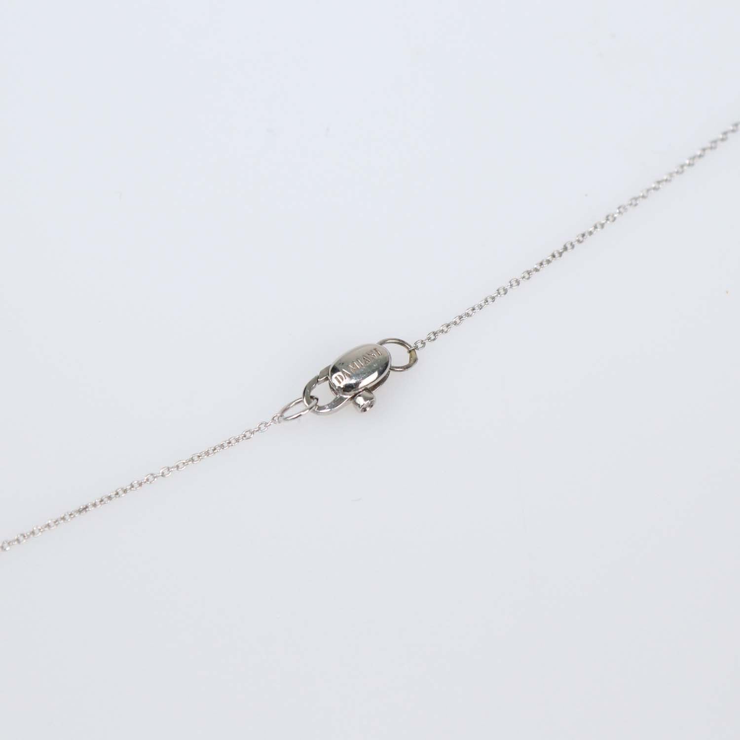 Damiani 18K White Gold Infinity Diamond Pendant Necklace