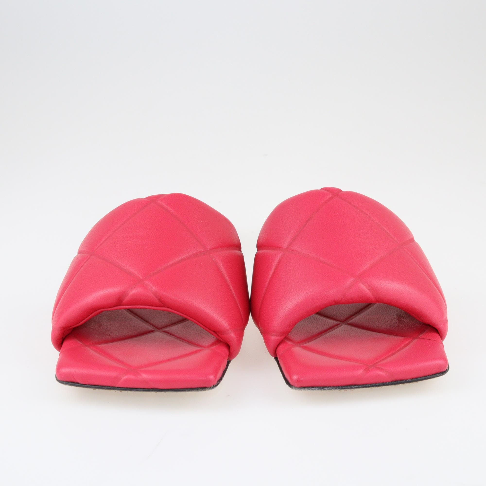 Bottega Veneta Pink Intrecciato Lido Slide Flats Shoes Bottega Veneta 