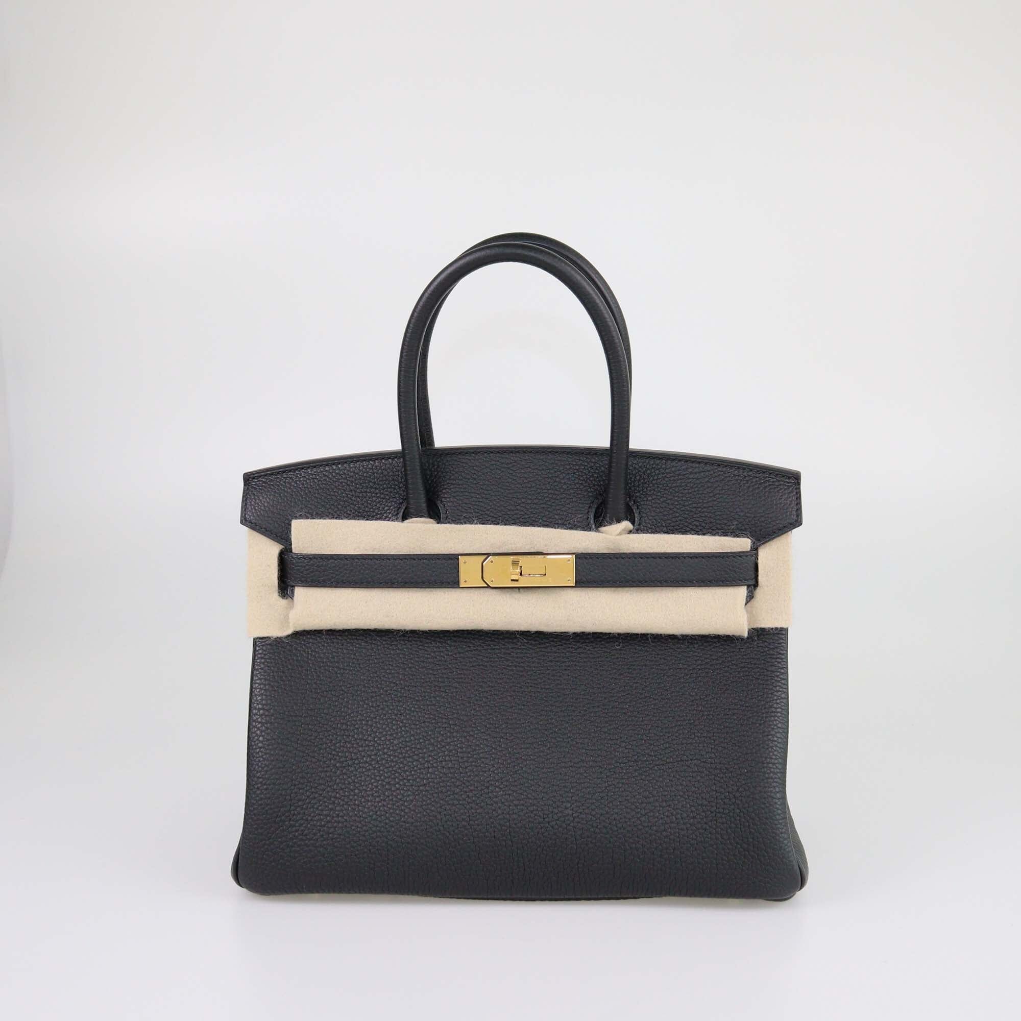 Hermes Black Togo Birkin Retourne 30 GHW Womens Hermes 