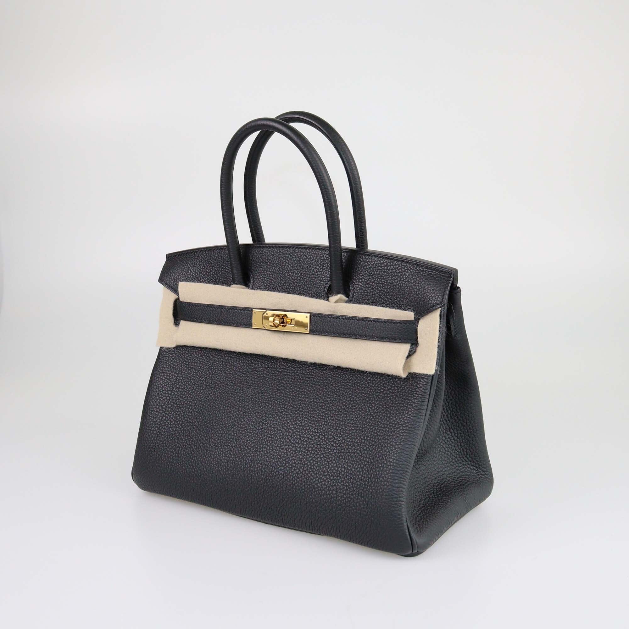 Hermes Black Togo Birkin Retourne 30 GHW Womens Hermes 