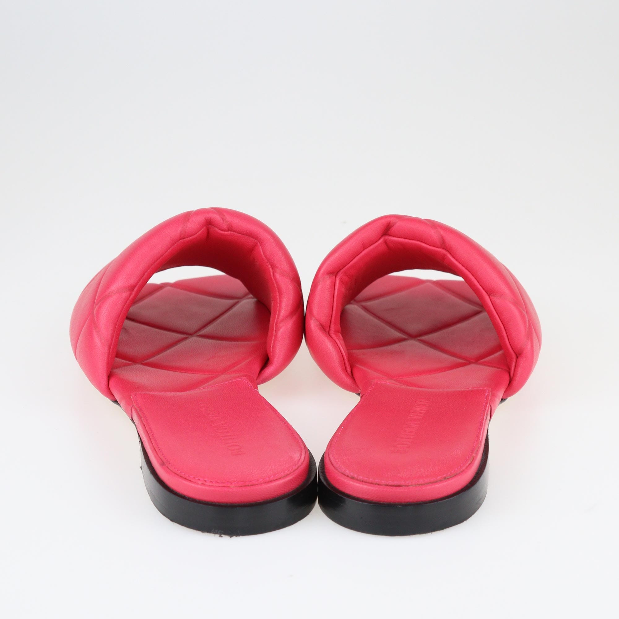 Bottega Veneta Pink Intrecciato Lido Slide Flats Shoes Bottega Veneta 