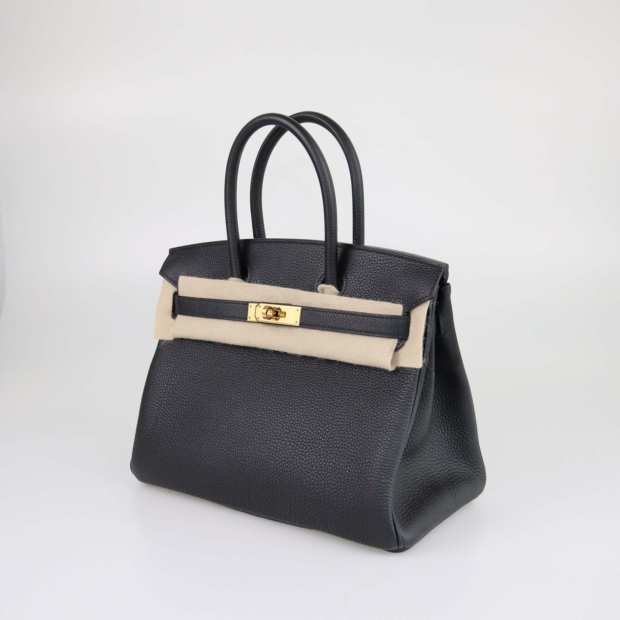 Hermes Black Togo Birkin Retourne 30 GHW Womens Hermes 