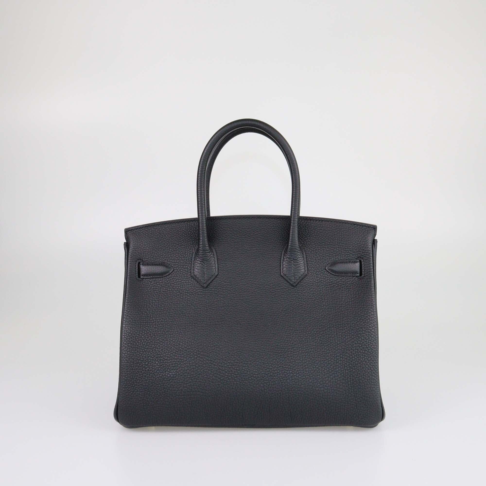 Hermes Black Togo Birkin Retourne 30 GHW Womens Hermes 