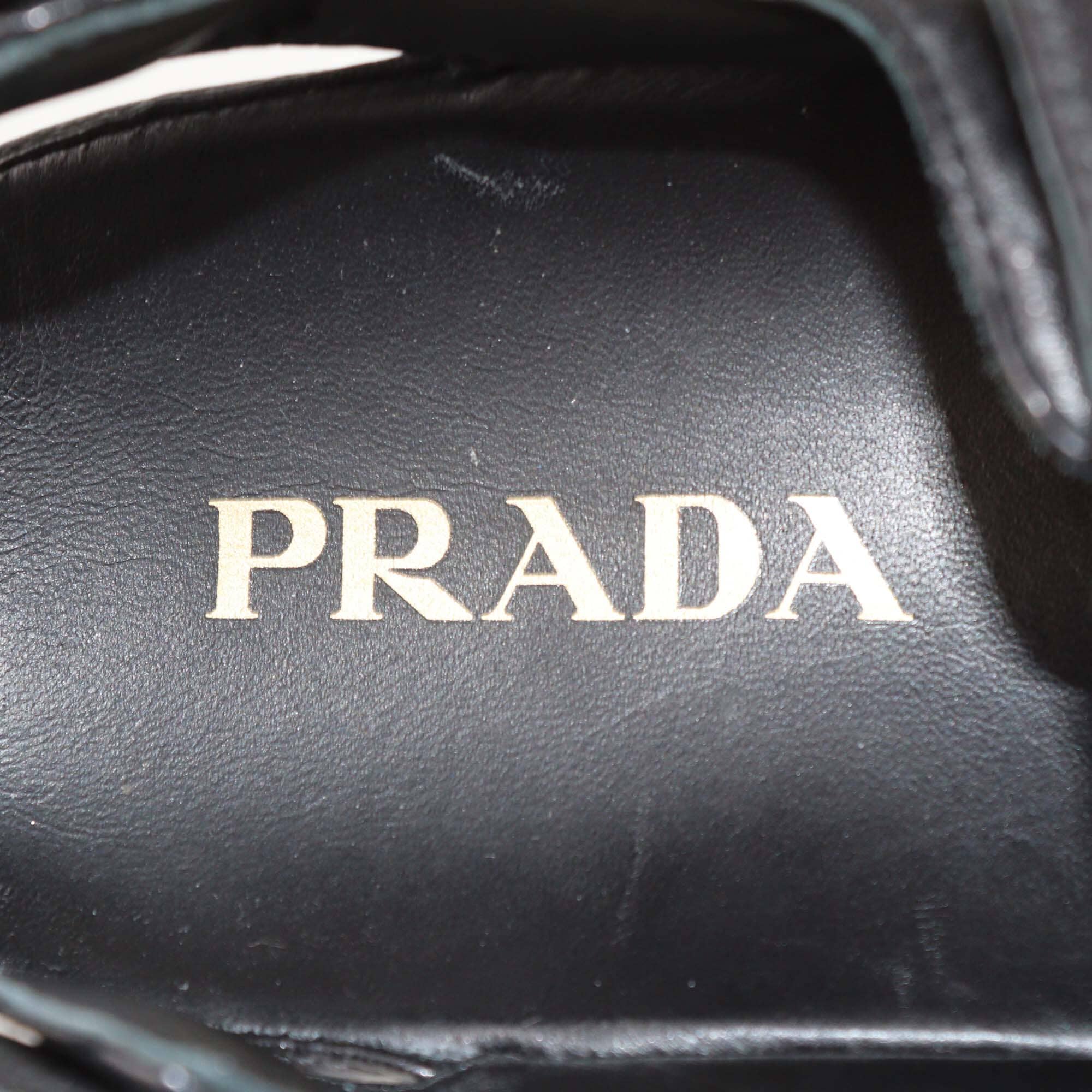 Prada Black Quilted Flat Sandals Womens Prada 