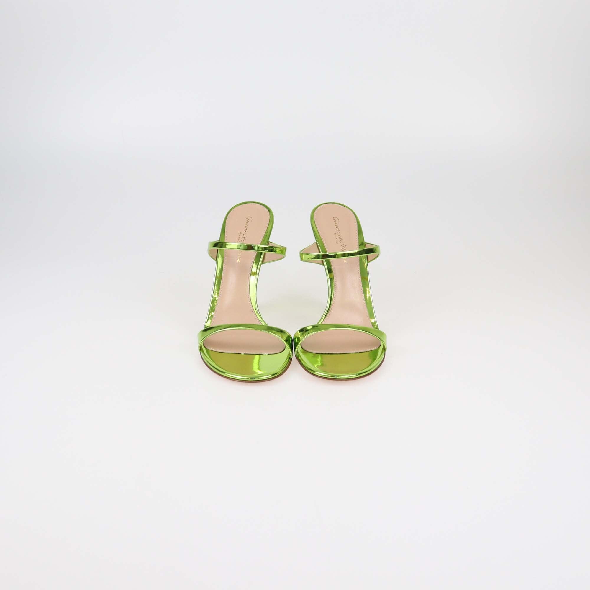 Gianvito Rossi Metal Kiwi Aure Sandals Womens Gianvito Rossi 