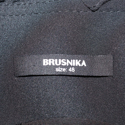 Brusnika Black Blend Viscose and Denim Button Front Vest