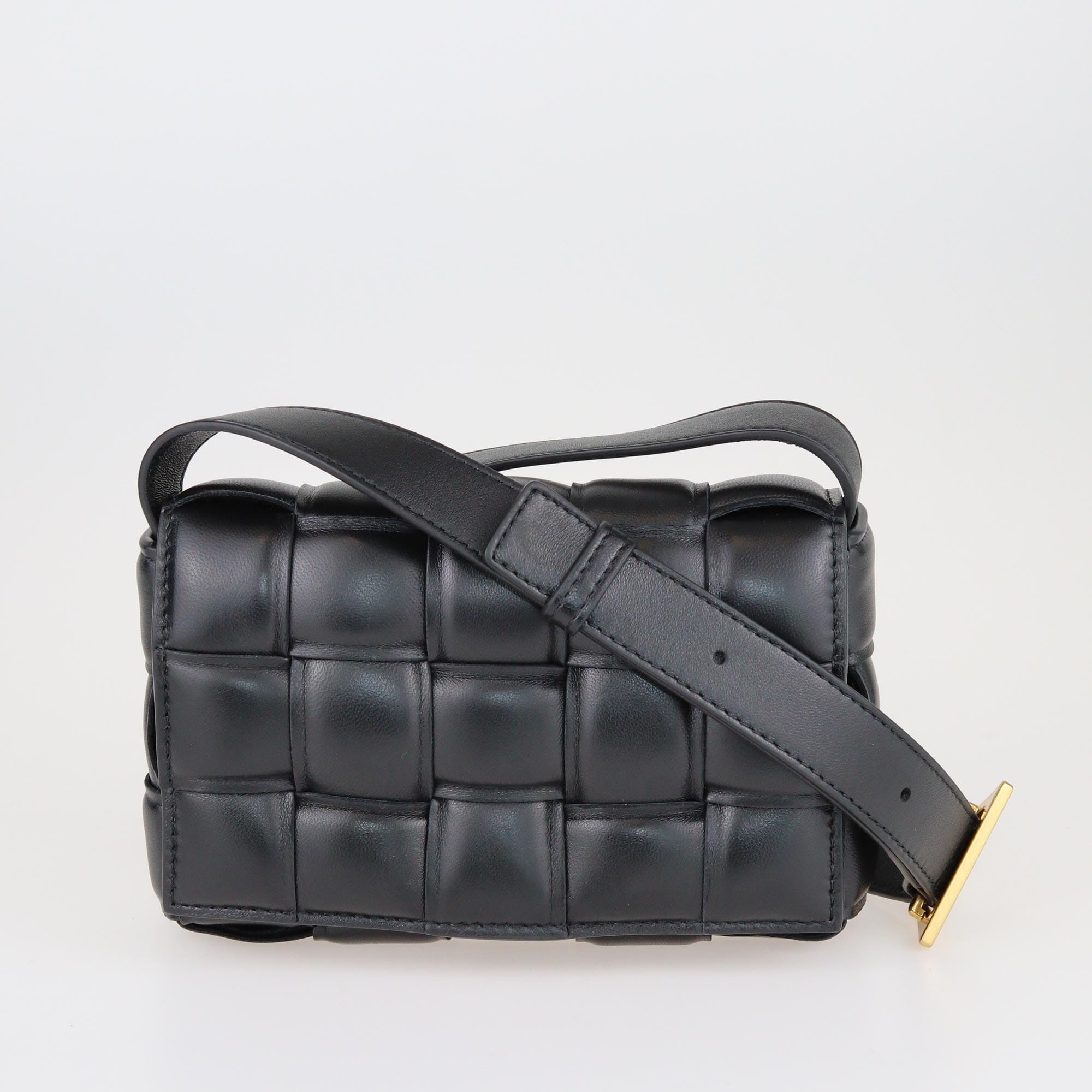 Bottega Veneta Black Intrecciato Padded Cassette Bag Bags Bottega Veneta 