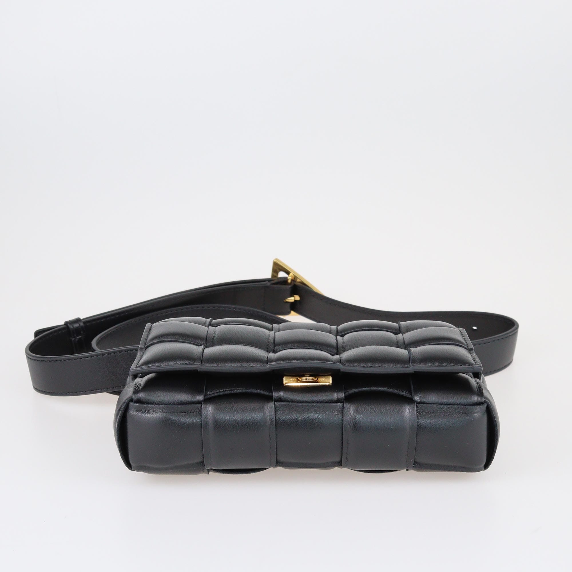 Bottega Veneta Black Intrecciato Padded Cassette Bag Bags Bottega Veneta 