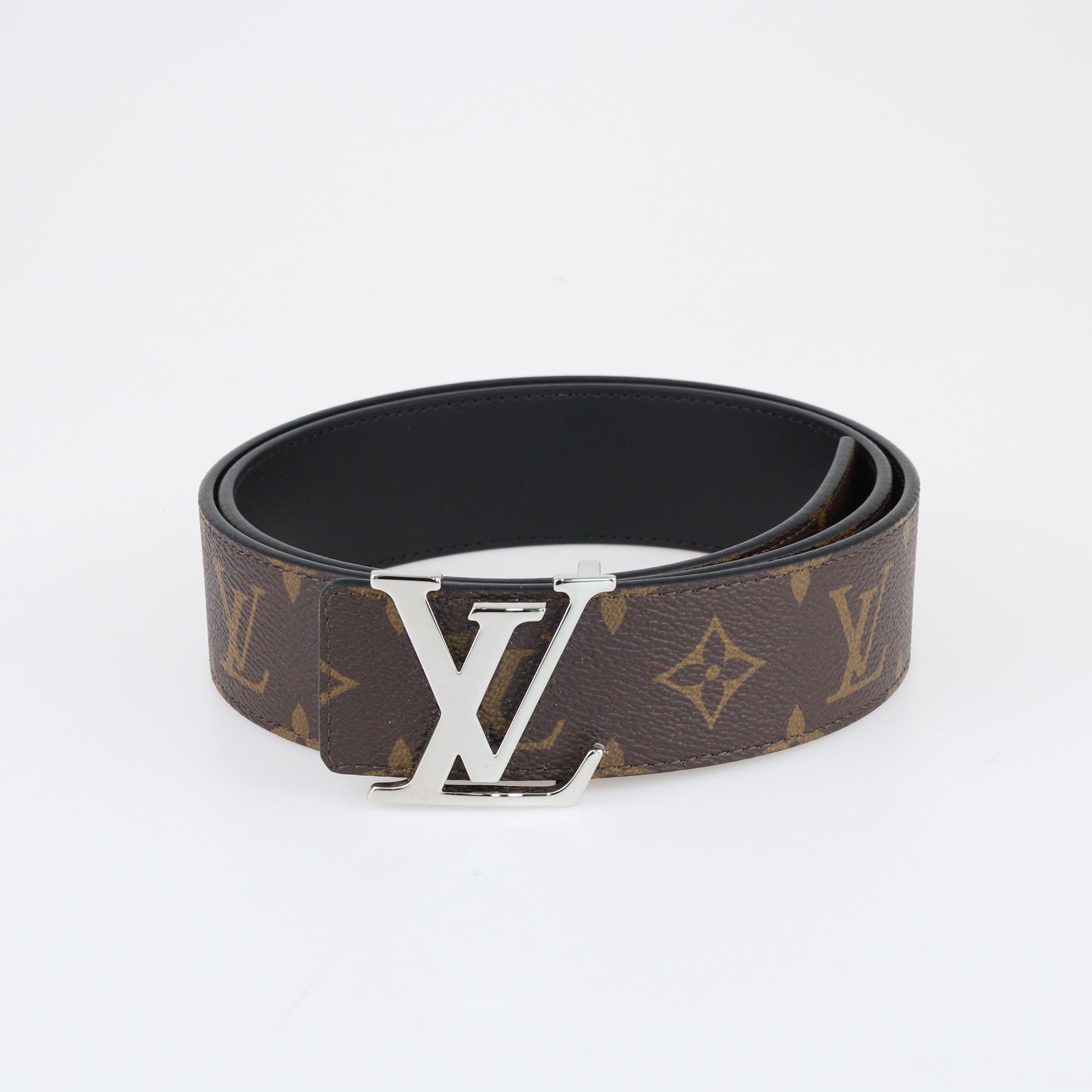 Black Monogram Initials Reversible Belt Belts Louis Vuitton 