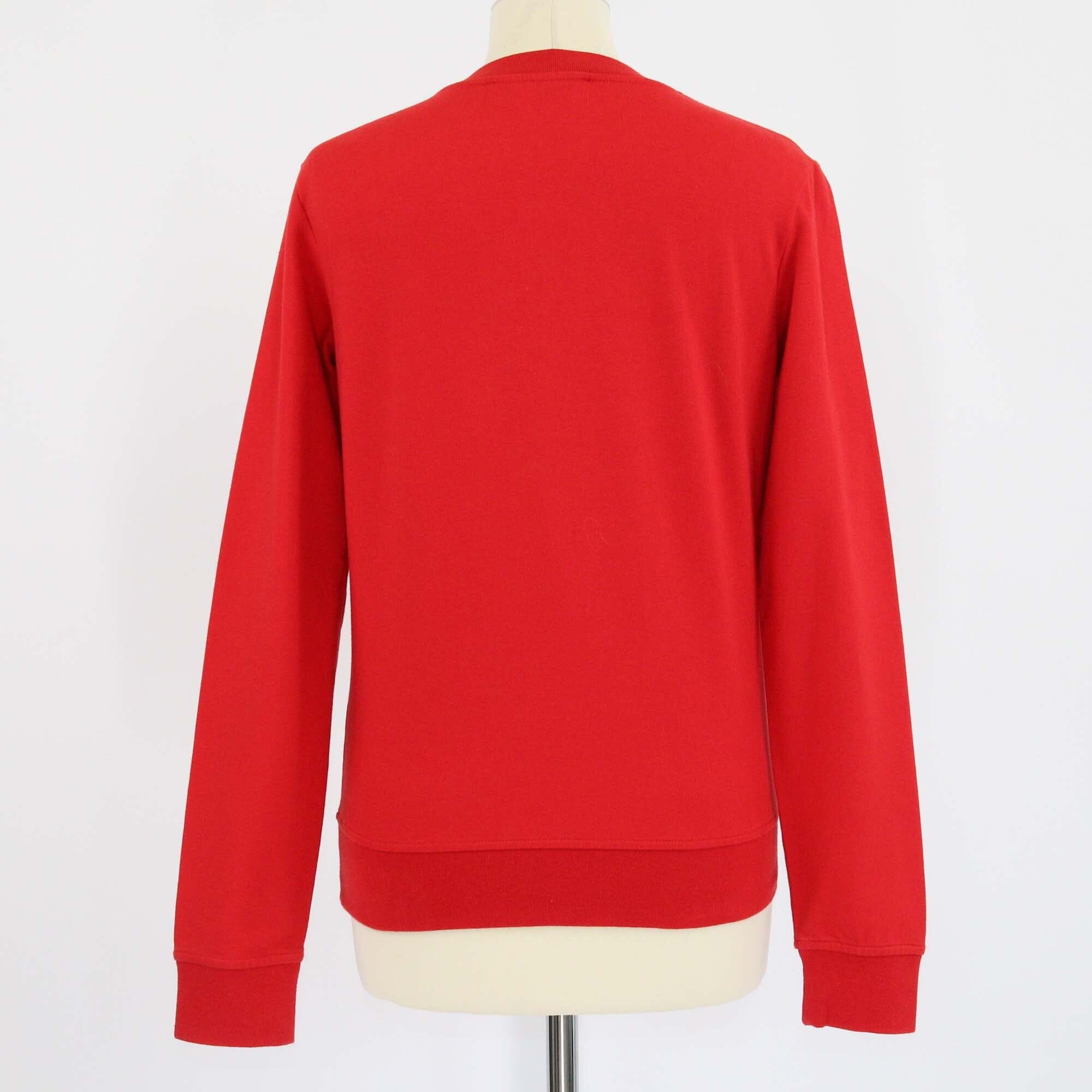 Love Moschino Red Crystal Logo Crew Neck Long Sleeve Sweatshirt Womens Love Moschino 