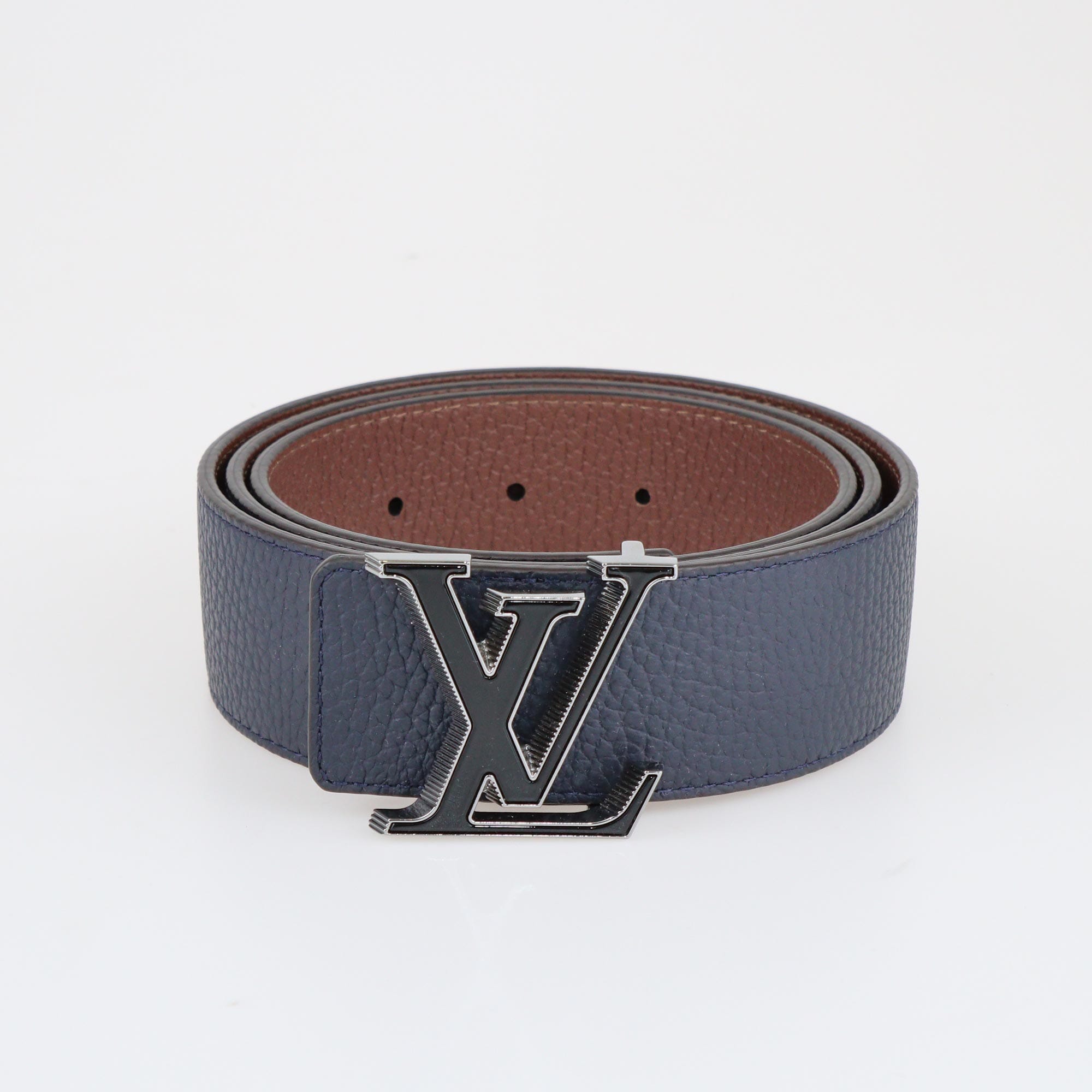 Navy Blue Tilt Reversible Belt Accessories Louis Vuitton 