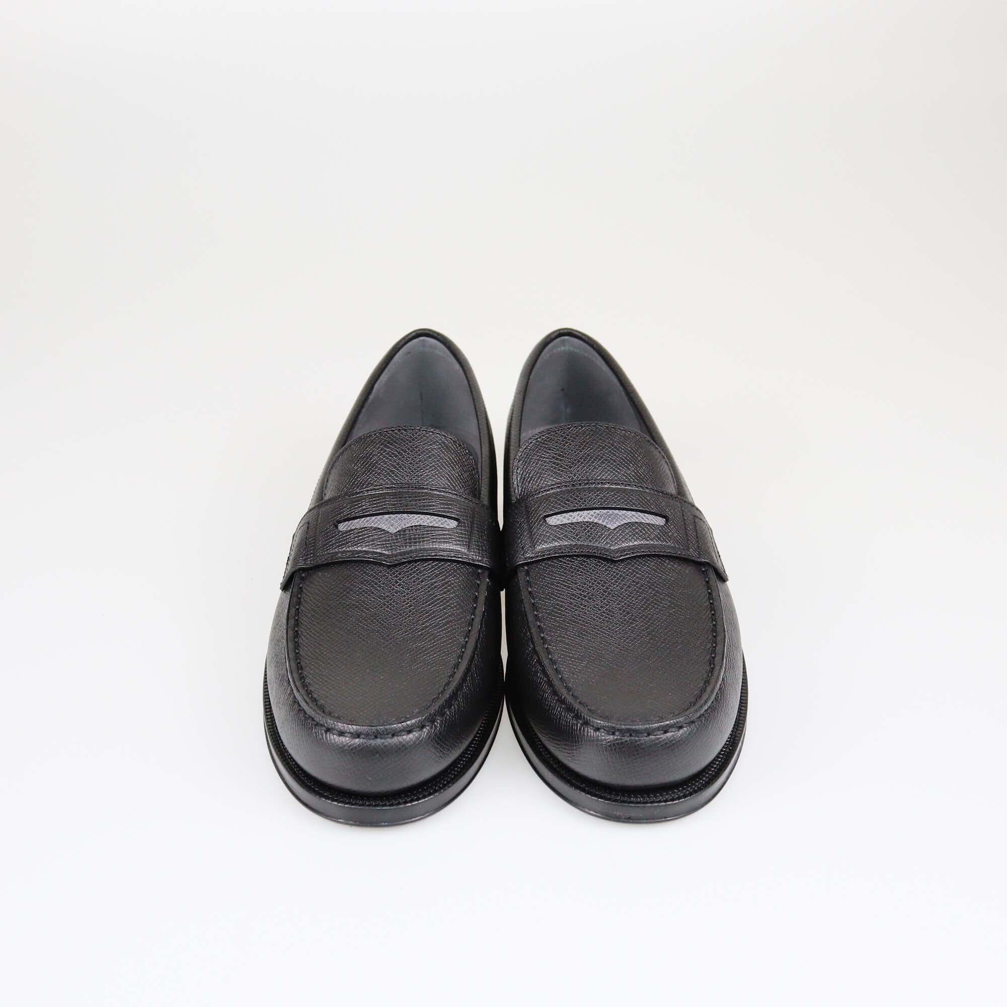 Louis Vuitton Black Taiga Sorbonne Loafers Mens Louis Vuitton 