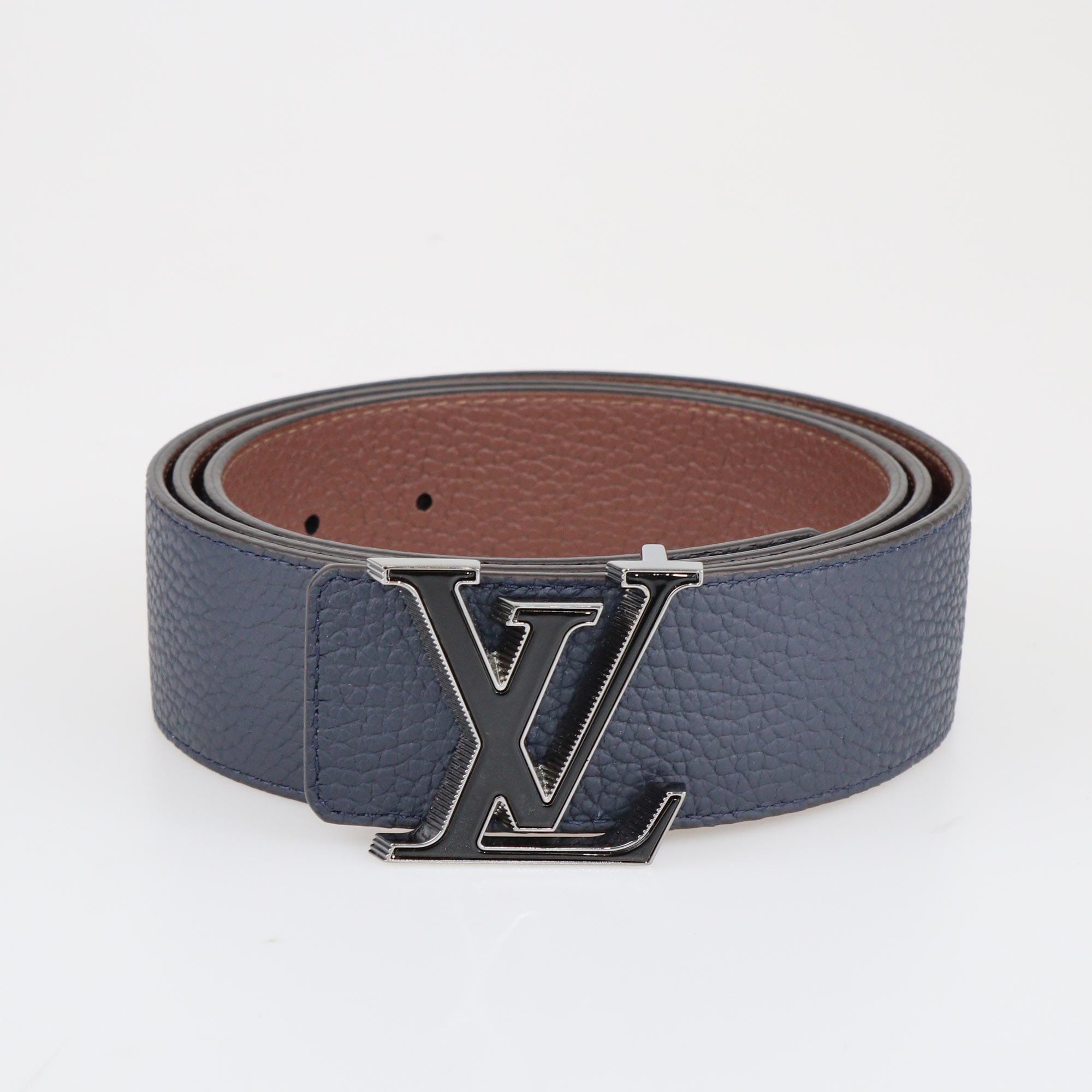 Navy Blue Tilt Reversible Belt Accessories Louis Vuitton 