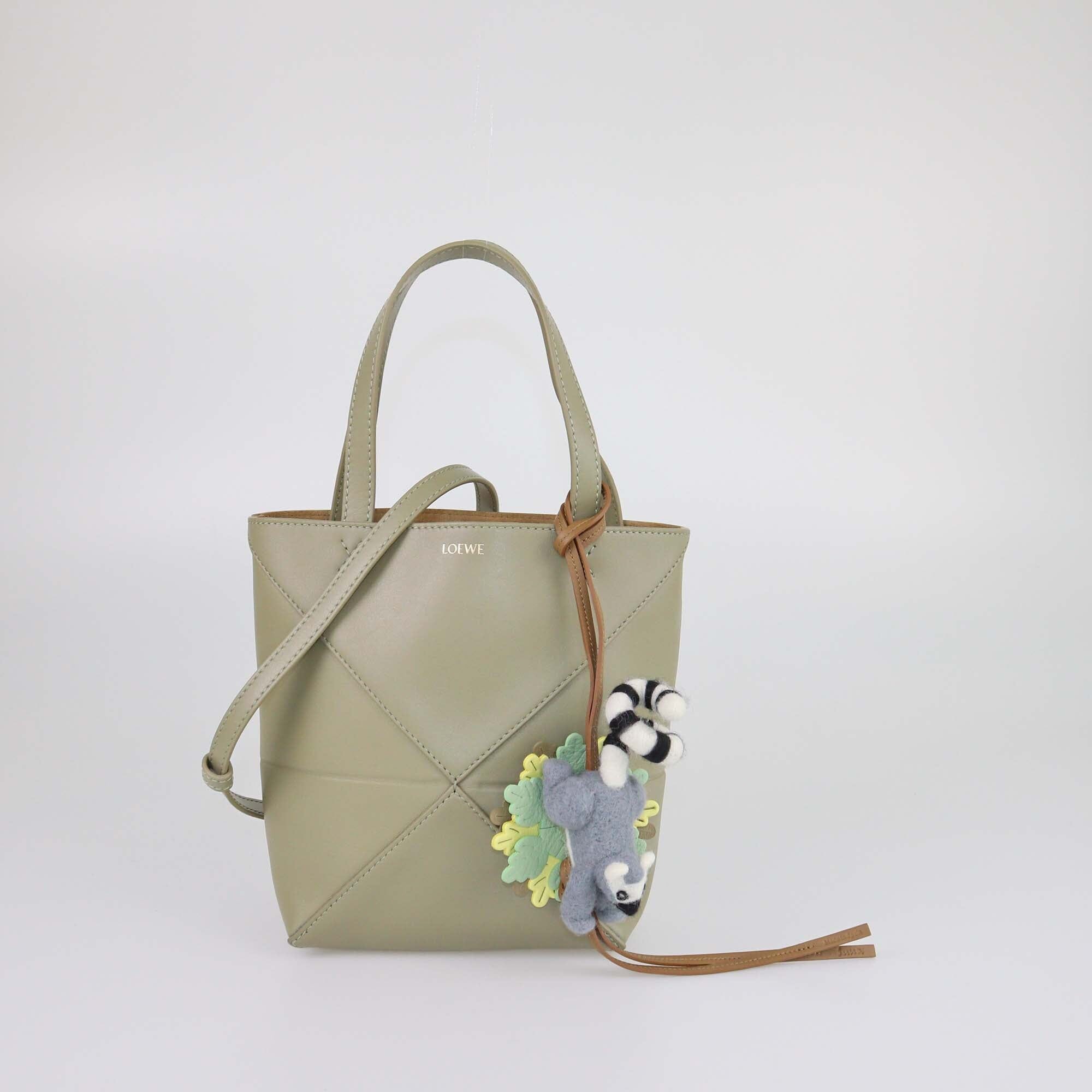 Loewe Eucalyptus Green Mini Puzzle Fold Tote Womens Loewe 