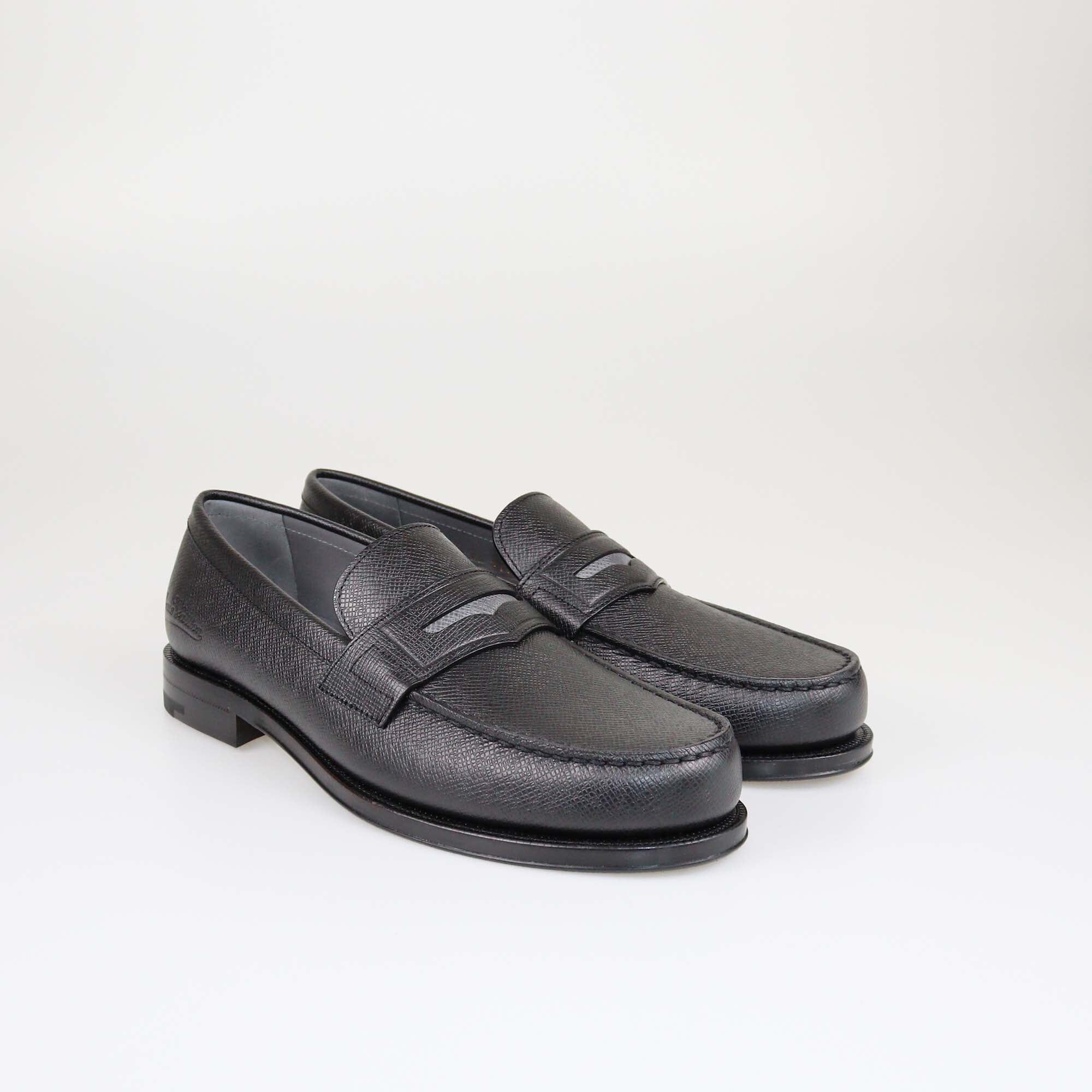 Louis Vuitton Black Taiga Sorbonne Loafers Mens Louis Vuitton 