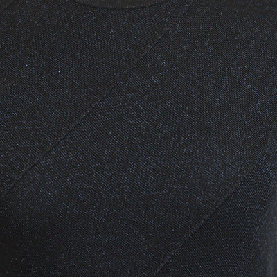 Stella McCartney Midnight Blue Blend Viscose Lurex Ribbed Knit Midi Dress