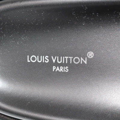 Louis Vuitton Black Leather LV Bliss Slide Sandals