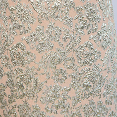 Dolce & Gabbana Peach/Gold Blend Fabric Brocade Sleeveless Dress